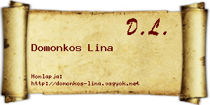 Domonkos Lina névjegykártya